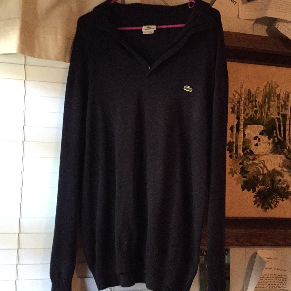 lacoste navy zip